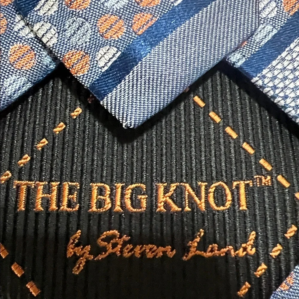 Steven Alan Blue and Orange Patterned Tie